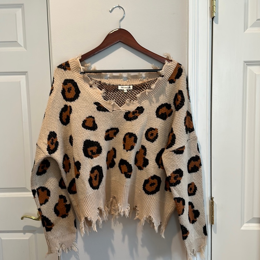 Cheetah-print Sweater